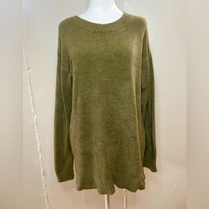Zenana Olive Green Oversized Sweater Size Small EUC